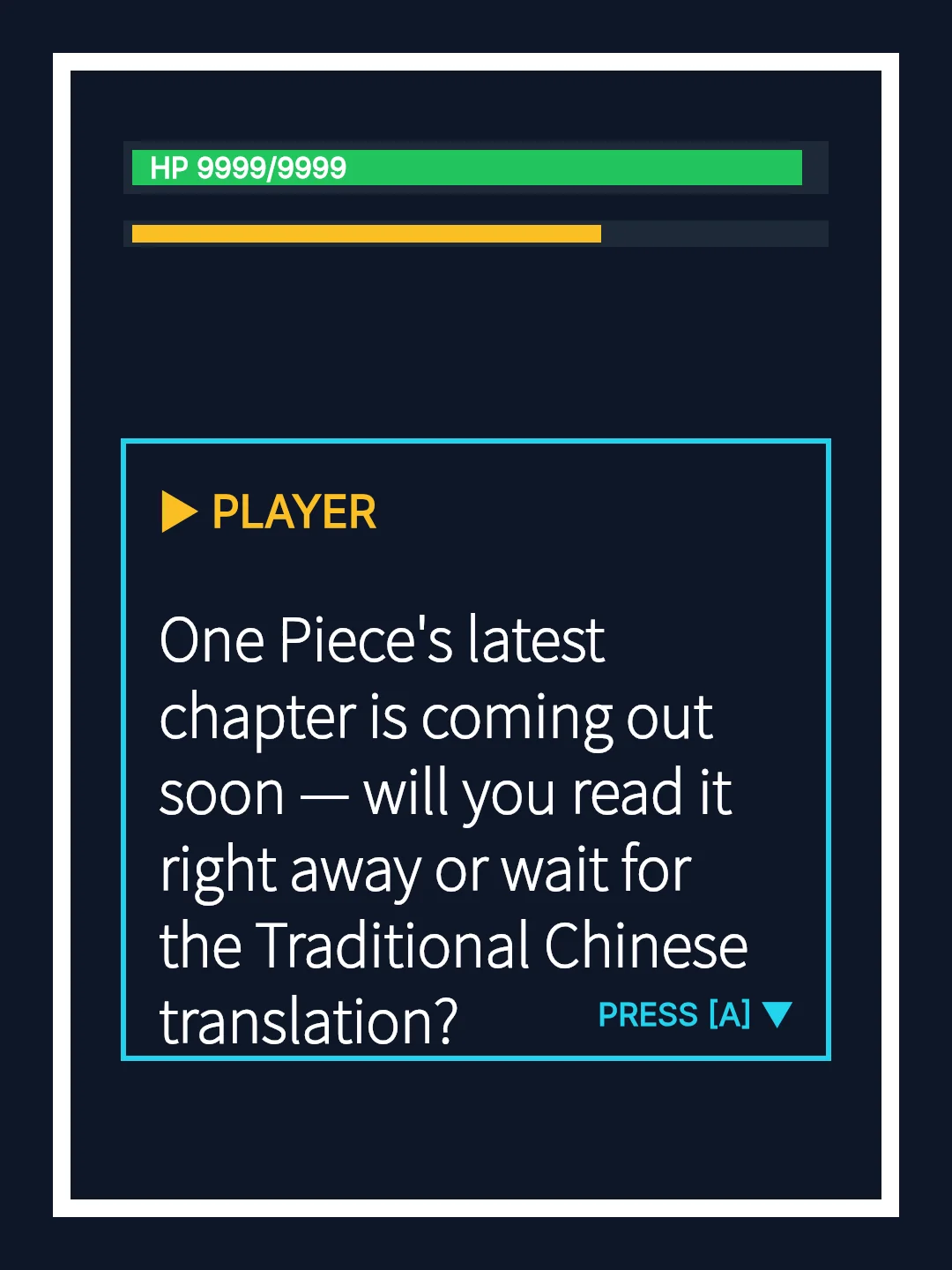 One Piece's latest chapter is coming out soon — will you read it right away or wait for the Traditional Chinese translation?