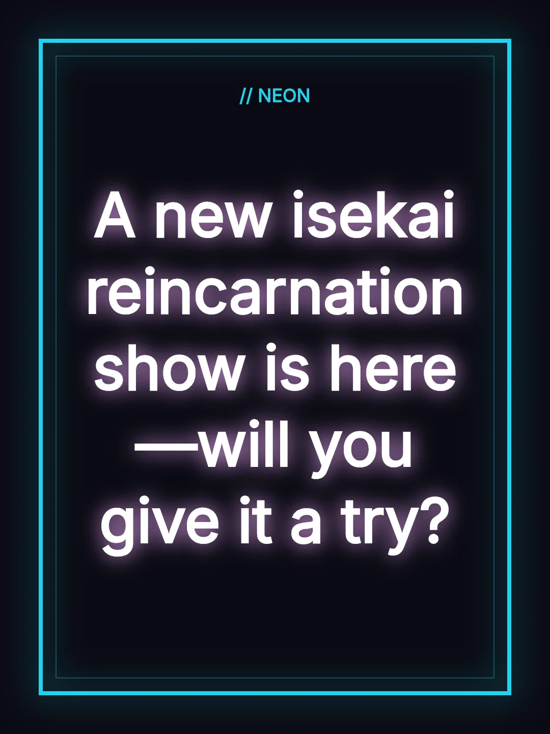 A new isekai reincarnation show is here—will you give it a try?