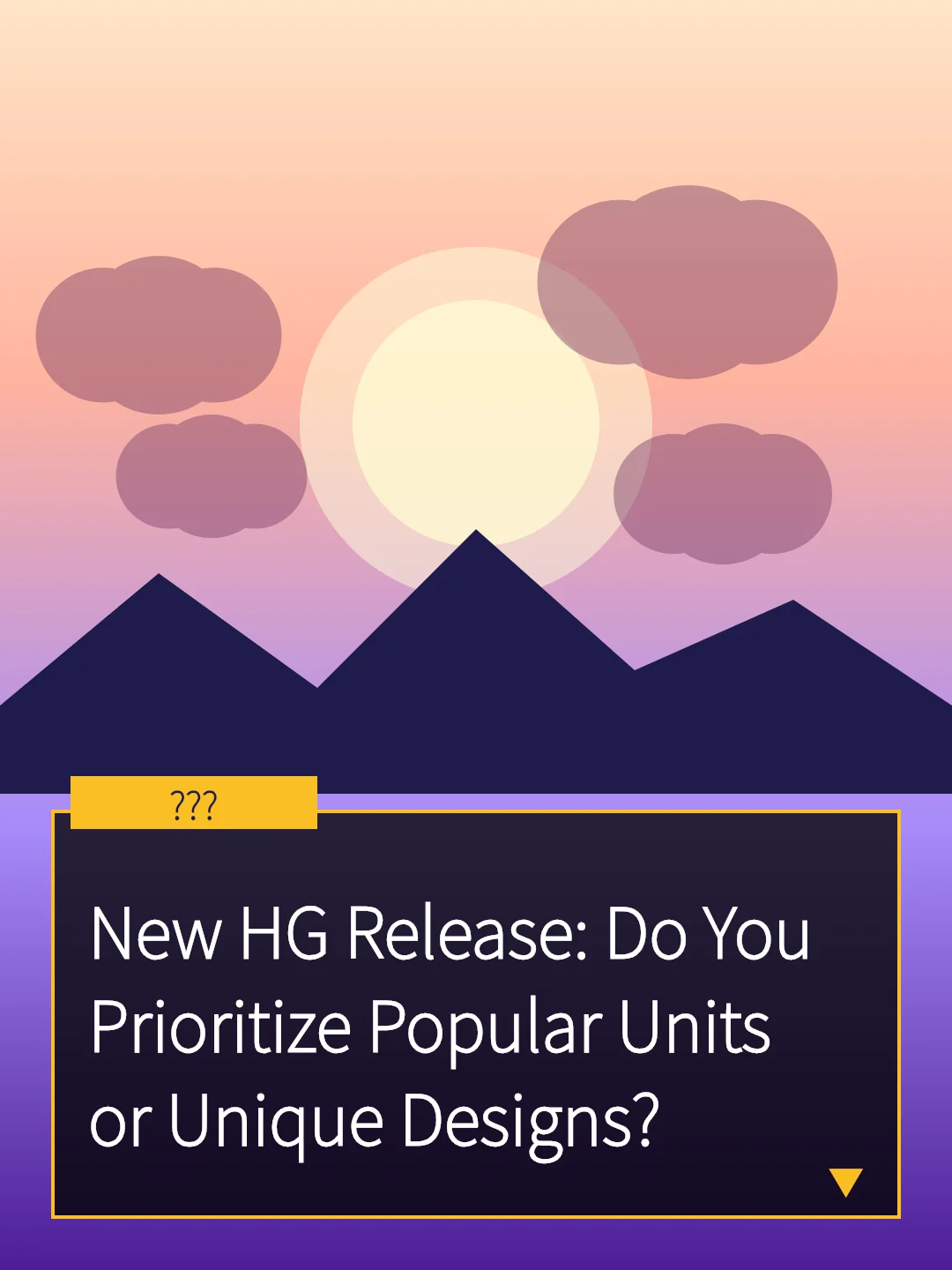 New HG Release: Do You Prioritize Popular Units or Unique Designs?
