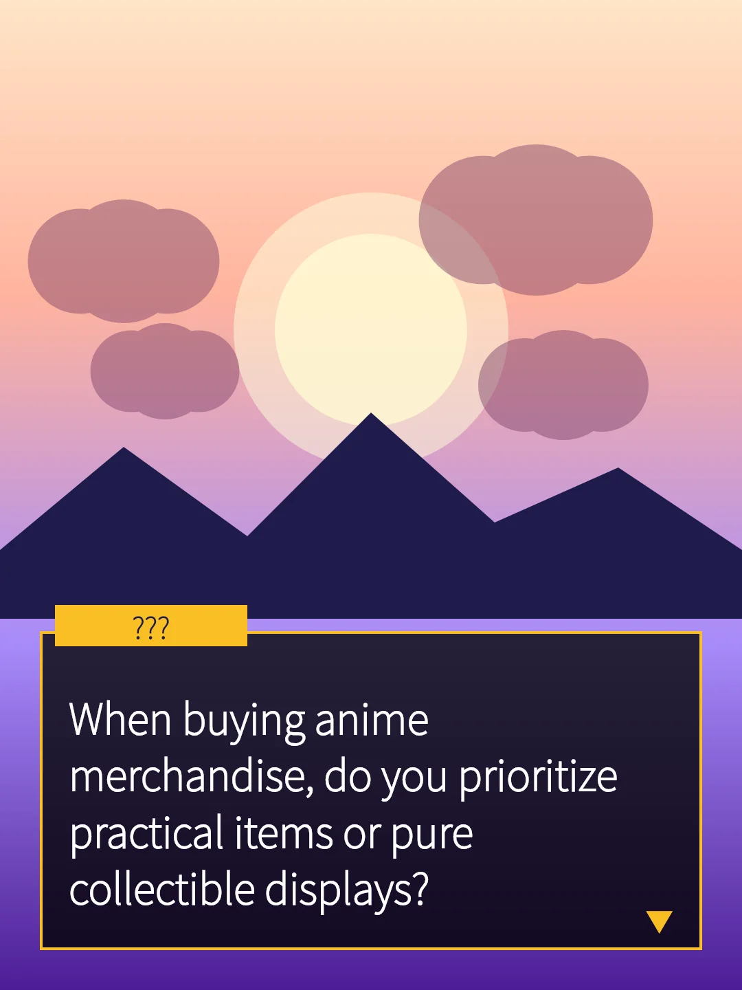 When buying anime merchandise, do you prioritize practical items or pure collectible displays?