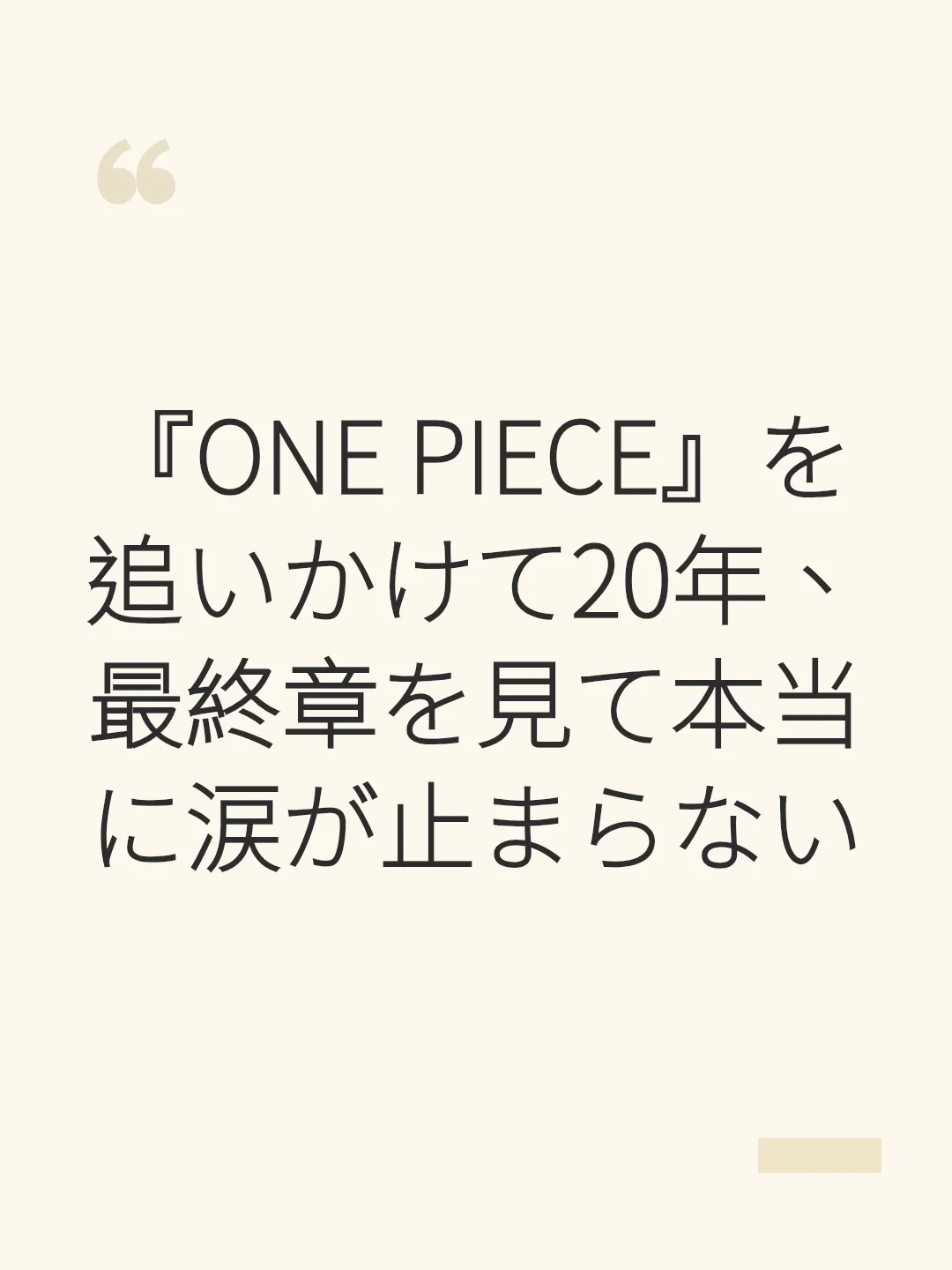 『ONE PIECE』を追いかけて20年、最終章を見て本当に涙が止まらない