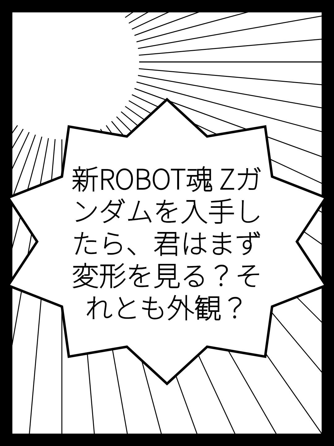 新ROBOT魂 Zガンダムを入手したら、君はまず変形を見る？それとも外観？