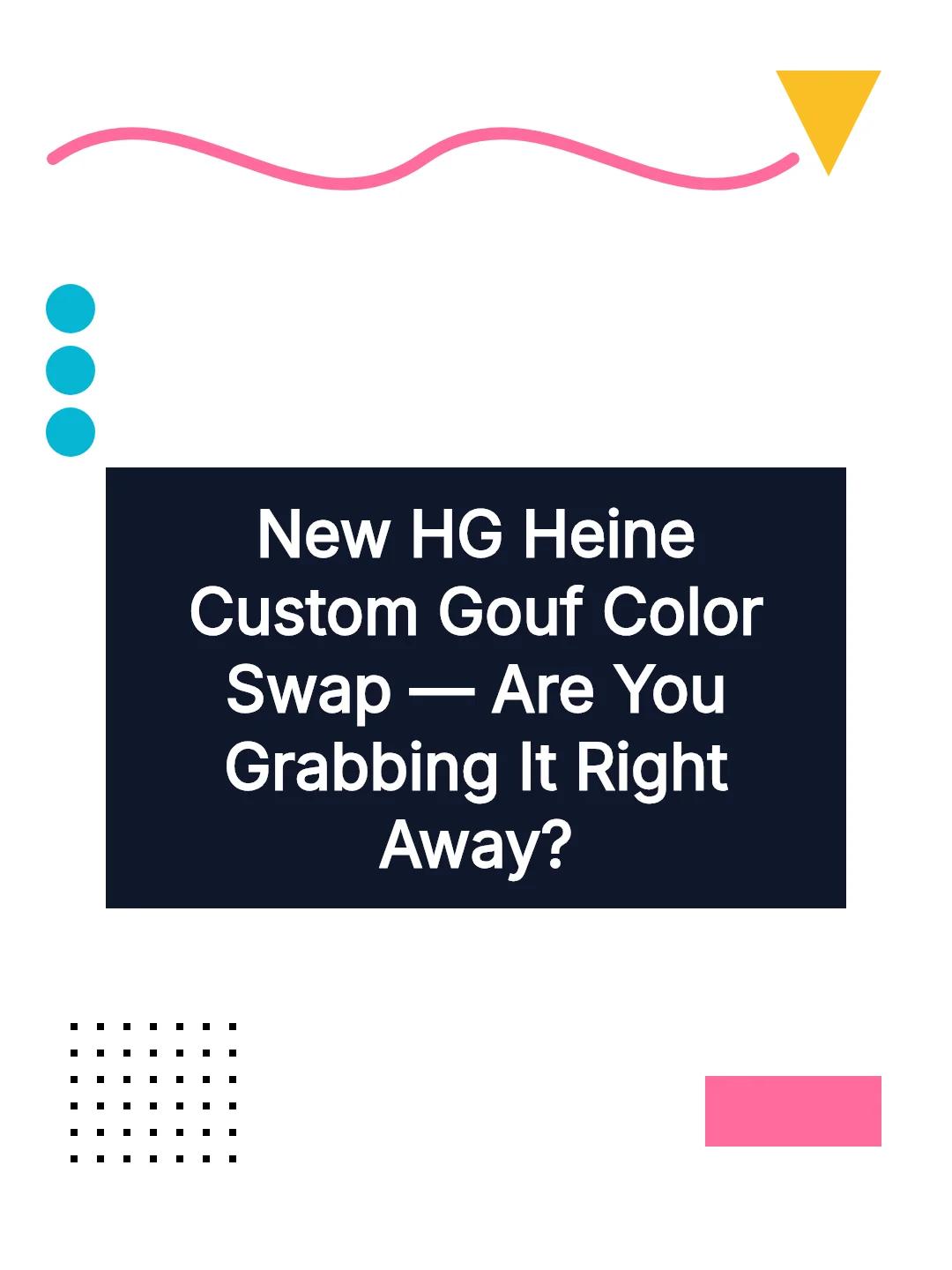 New HG Heine Custom Gouf Color Swap — Are You Grabbing It Right Away?