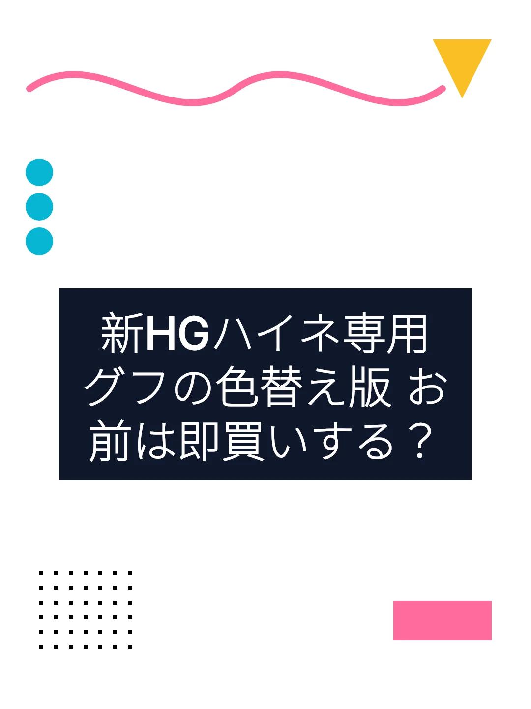 新HGハイネ専用グフの色替え版 お前は即買いする？