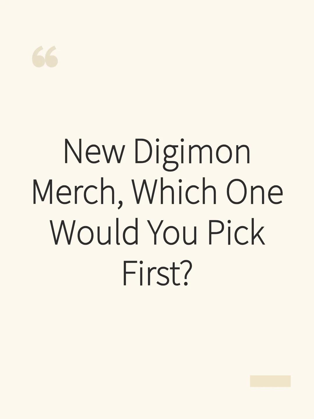 New Digimon Merch, Which One Would You Pick First?