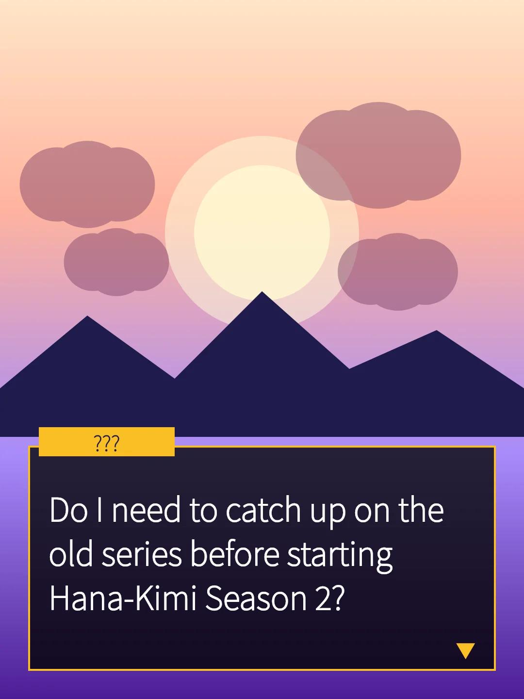 Do I need to catch up on the old series before starting Hana-Kimi Season 2?