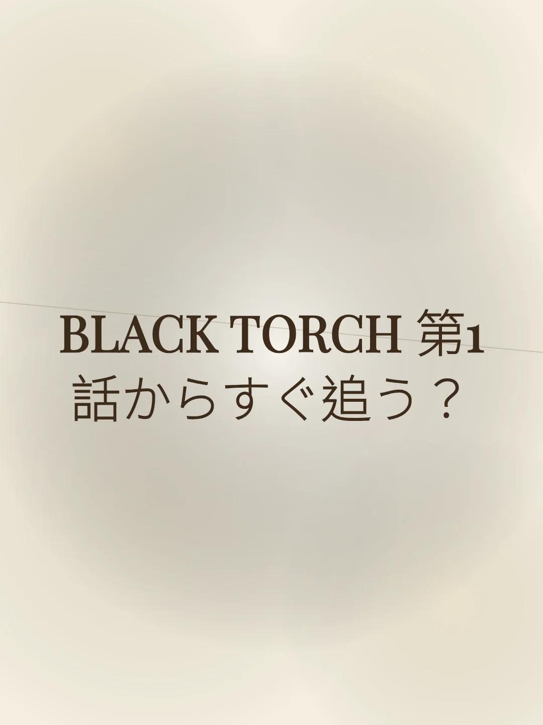 BLACK TORCH 第1話からすぐ追う？